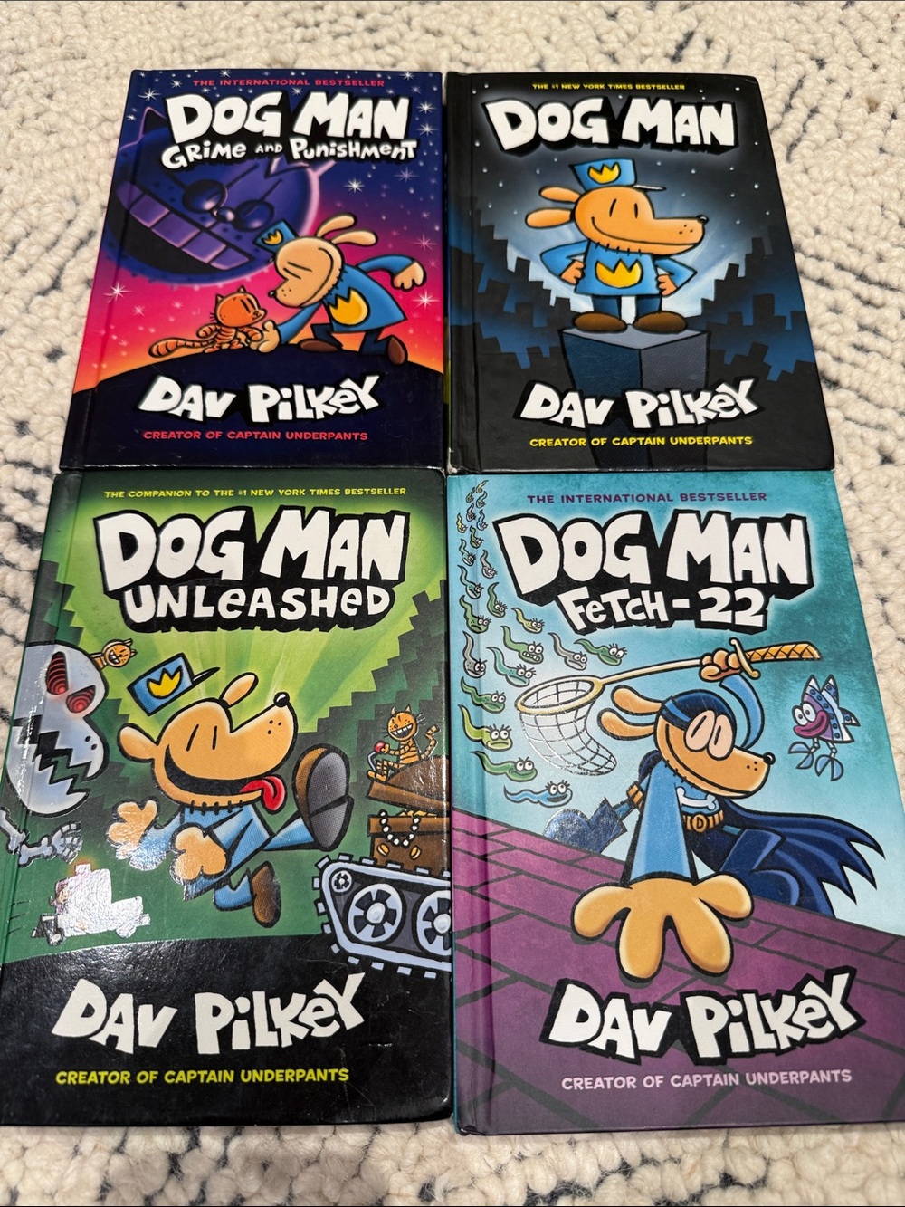 Dog Man Book Set by - Multicolor Covers